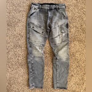 G-Star Raw Original Airblaze Light Gray Black Denim Jeans Mens 31/30